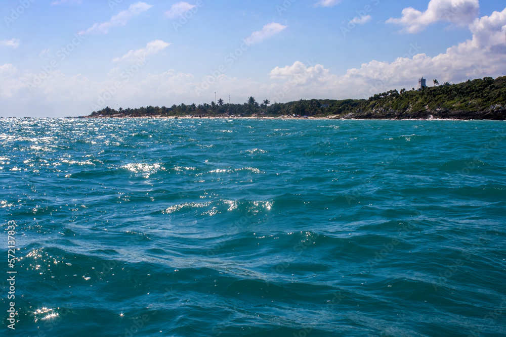Beach by Tulum Ruins, Quitanaroo Roo, Mexico Beach by Tulum Ruins, Quitanaroo Roo, Mexico