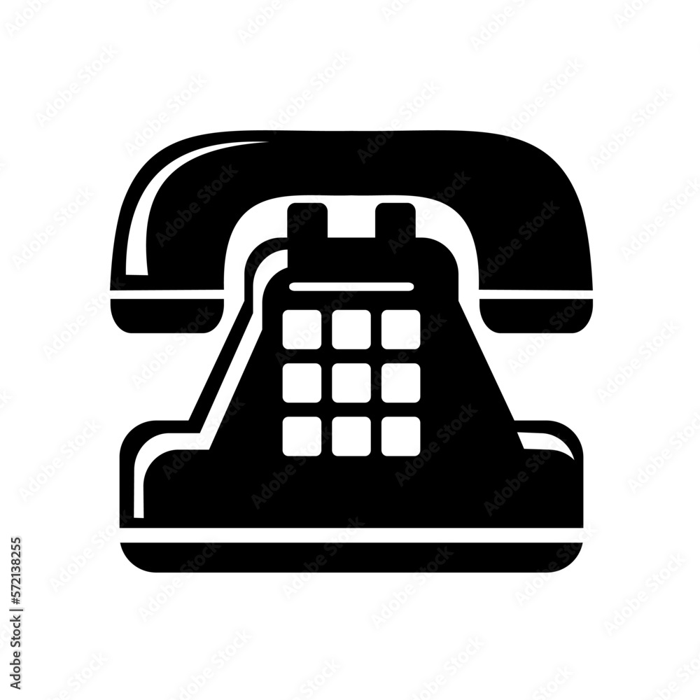 Vector illustration, web icon. A phone with a handset. Isolated on a white background. Vector illustration, web icon. A phone with a handset. Isolated on a white background.