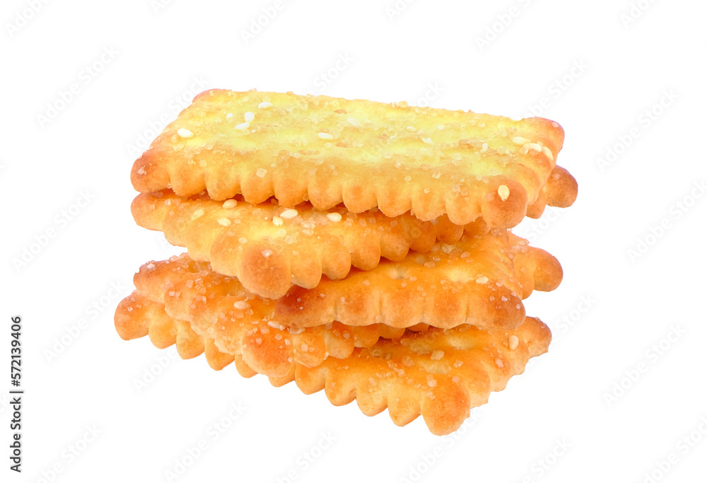 Crackers with sesame on transparent png Crackers with sesame on transparent png