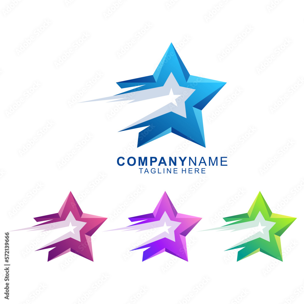 Obraz premium Awesome Star Premium Logo Vector 