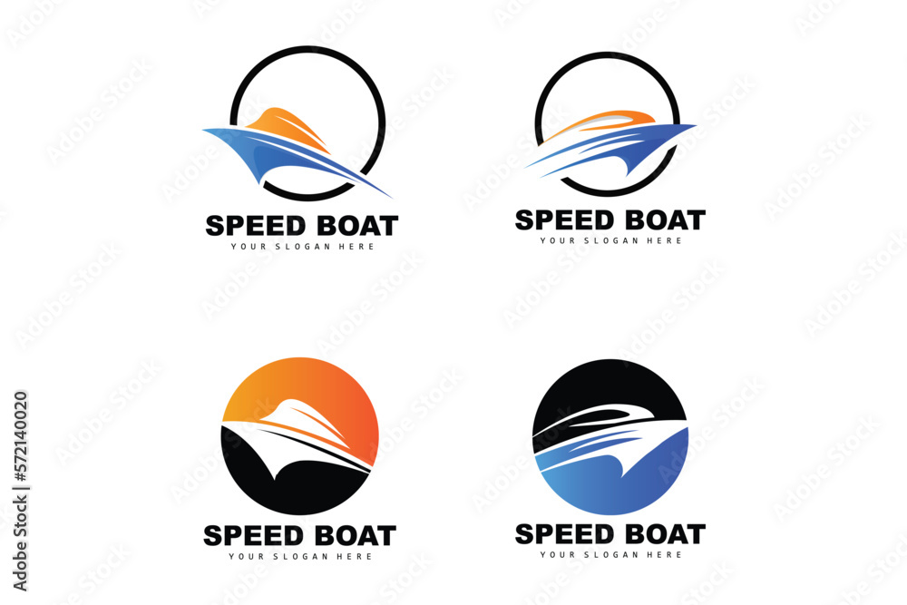 Speed Boat Logo, Fast Cargo Ship Vector, Sailboat, Design For Ship Manufacturing Company, Waterway Shipping, Marine Vehicles, Transportation Speed Boat Logo, Fast Cargo Ship Vector, Sailboat, Design For Ship Manufacturing Company, Waterway Shipping, Marine Vehicles, Transportation