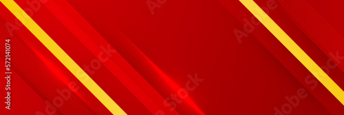 Free Download Modern Red and yellow abstract geometric design banner - GFXLoad