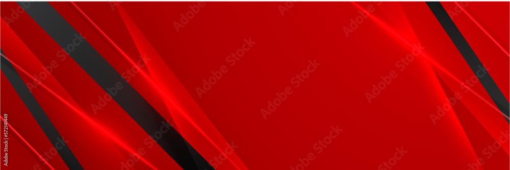 Obraz premium Modern Red and yellow abstract geometric design banner