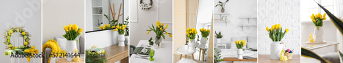 Collage of domestic interio...