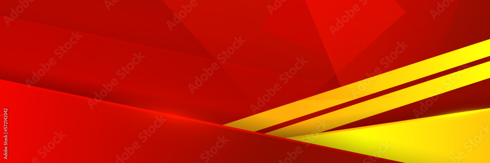 Modern Red and yellow abstract geometric design banner Modern Red and yellow abstract geometric design banner