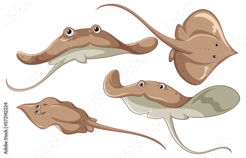 Stingray in cartoon style