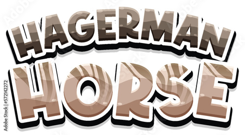 A hagerman horse text logo