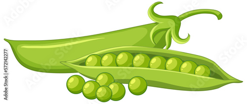 Green peas in a pod