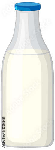 A bottle of milk isolated