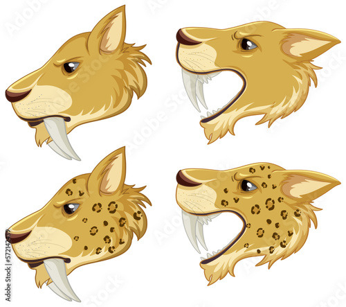Saber Toothed cat vector