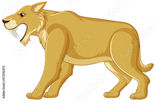 Saber Toothed cat vector