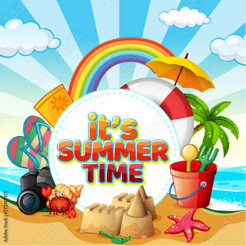 Its summer time banner template