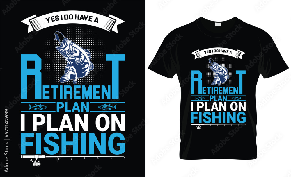 Obraz premium Fishing t shirt design vector