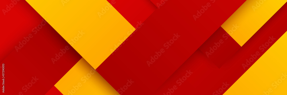 Vector Illustration of a Stunning Red and Yellow Geometric Banner Background Vector Illustration of a Stunning Red and Yellow Geometric Banner Background