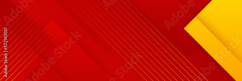 Minimalist Red and Yellow Banner Background Vector Design - Ideal for Brochures  Web  Social Media and Flyers