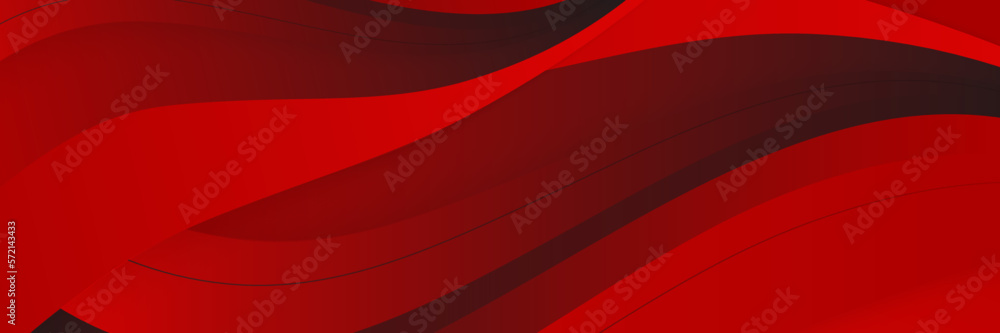 Obraz premium Vector Illustration of a Striking Red and Black Gradient Banner Background