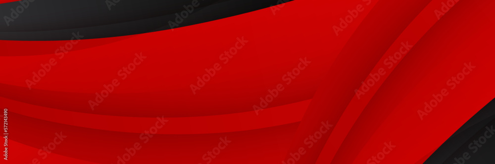 High-Quality Red and Black Geometric Banner Background Vector Illustration