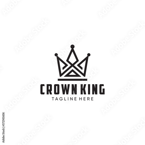 LUXURY CROWN VECTOR LOGO ILLUSTRATION