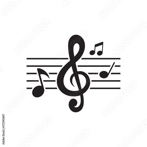 Music note logo images illustration