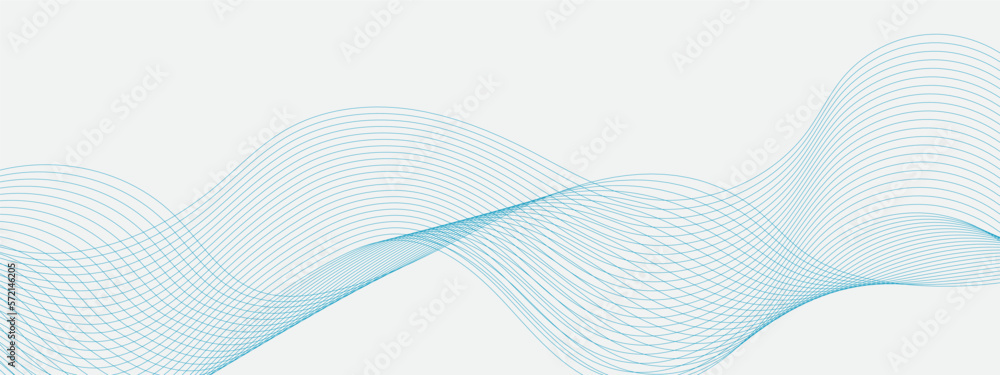 Abstract colorful blue curved lines on white paper background. Abstract wave line for banner, template, wallpaper background with wave design. Vector illustration Abstract colorful blue curved lines on white paper background. Abstract wave line for banner, template, wallpaper background with wave design. Vector illustration