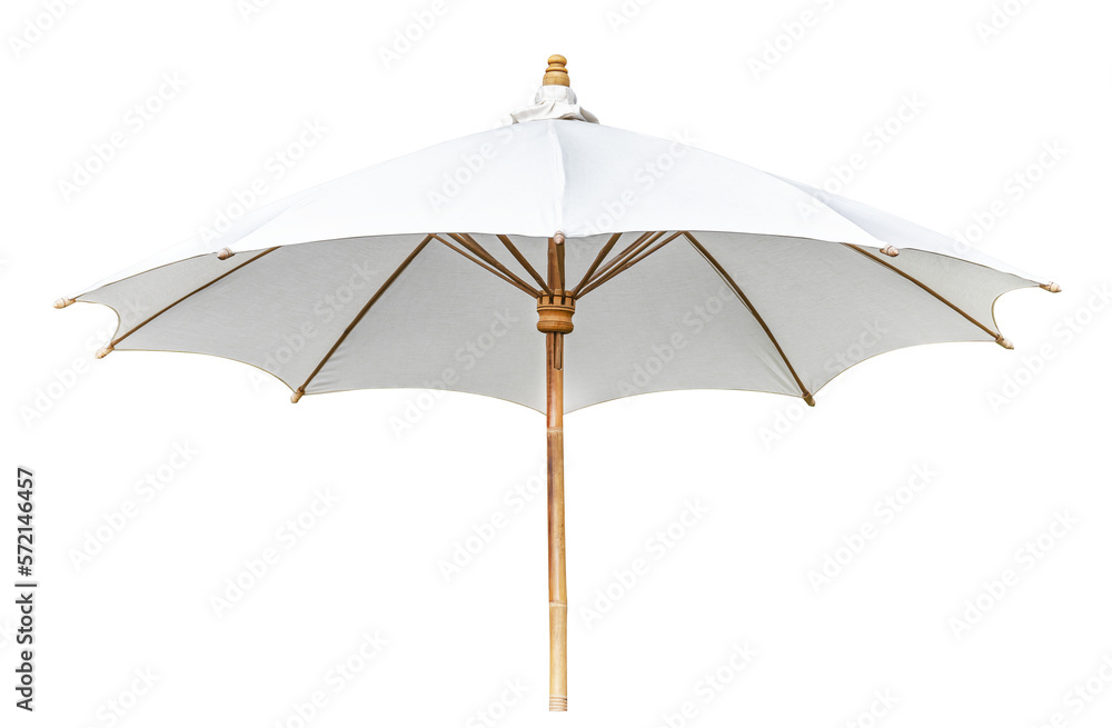 White beach umbrella