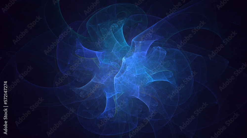 3D rendering abstract blue fractal light background 3D rendering abstract blue fractal light background