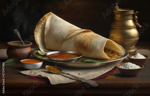 dosa food india, Generative AI photo