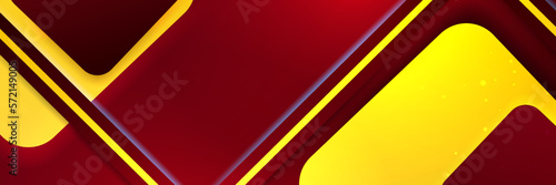 Free Download Vector Illustration of Bold Dark Red and Yellow Banner Background - Ideal for Promotions and Advertising - GFXLoad