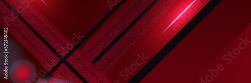 Vector Illustration of Dramatic Dark Red and Black Banner Background - Ideal for Promotions and Advertising