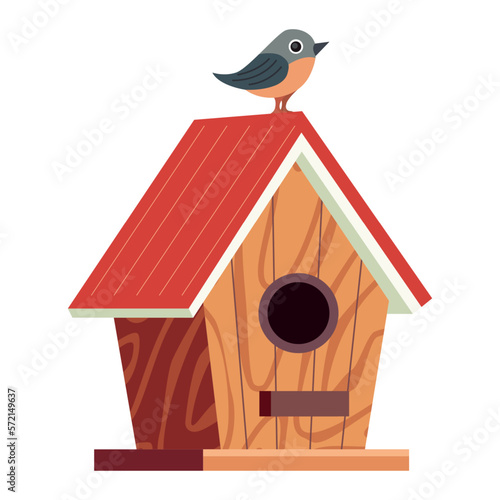 Fotografija wooden birdhouse for birds