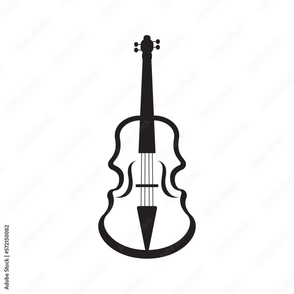 Naklejka premium Violin logo images illustration