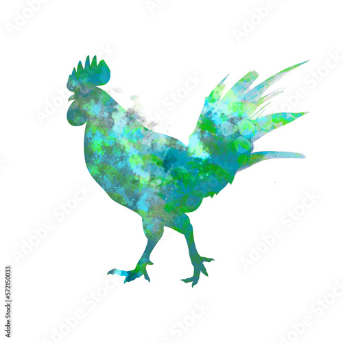 Watercolor chicken drawing  silhouette of a rooster  Watercolor hen art  chicken  Png  Transparent  poultry