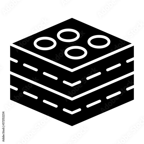 vector  brownie icon style