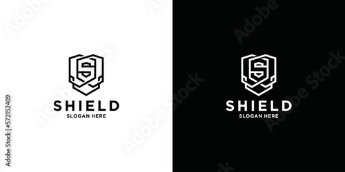 letter S security symbol,security shield design
