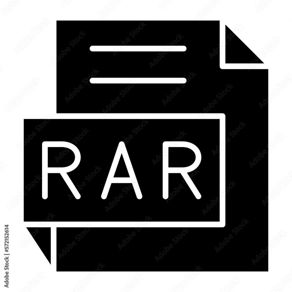 Vector Design RAR Icon Style Vector Design RAR Icon Style