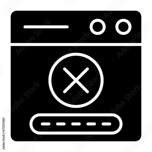 vector  denial icon style