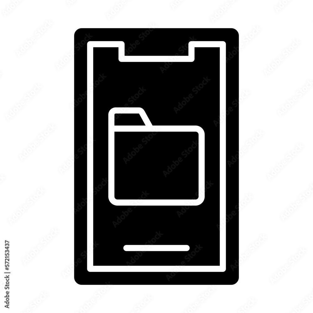 Vector Design Mobile Folder Icon Style Vector Design Mobile Folder Icon Style