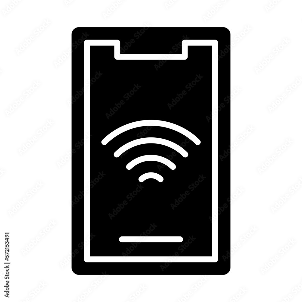 vector mobile wifi icon style vector mobile wifi icon style