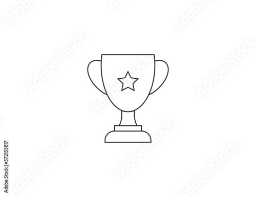 Winner cup, prize icon. Vector illustration.