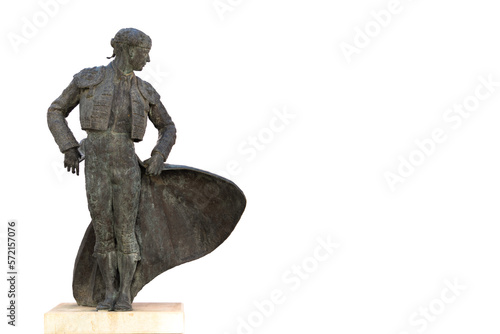 02/09/2023 ronda,malaga, spain bronze statue of a Spanish bullfighter photo