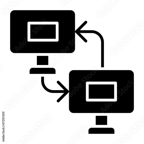 Vector Design Data Transfer Icon Style