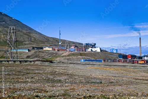 Industrial area by Longyearbyen on Spitsbergen