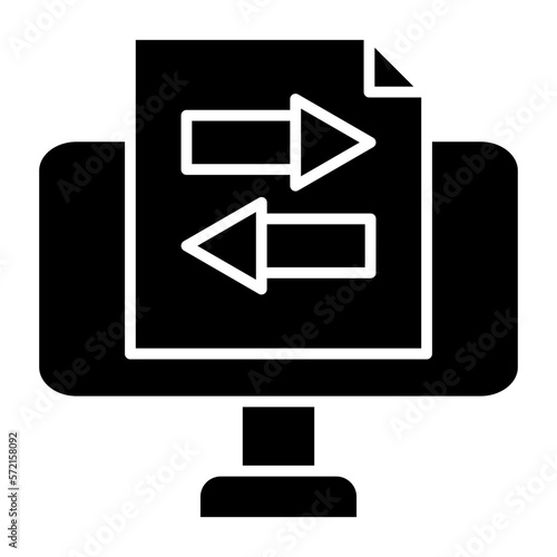 Vector Design Online File Transfer Icon Style