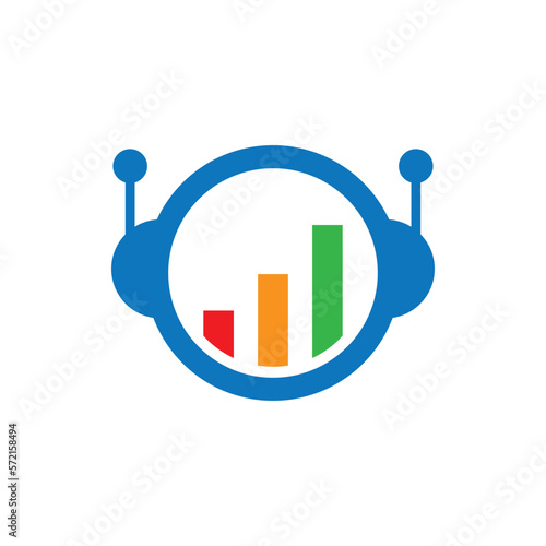 Robot trading logo images  illustration