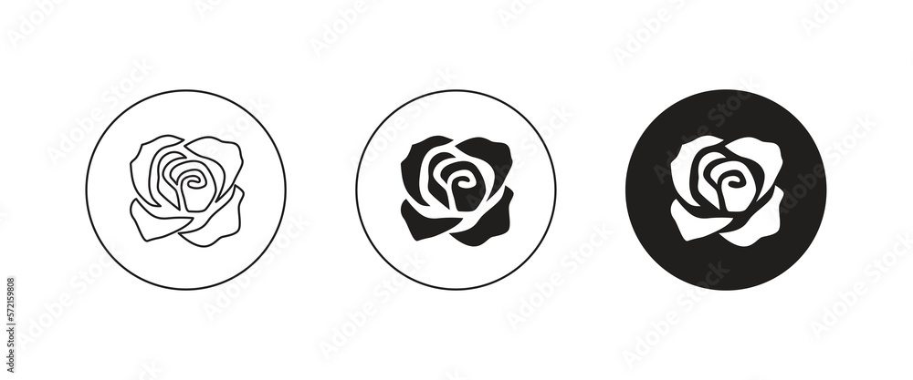 rose flower, Valentines Day, international women's or mother's day, beauty cosmetic salon, luxury beauty, floral icon symbol logo illustration,editable stroke, flat design style isolated on white rose flower, Valentines Day, international women's or mother's day, beauty cosmetic salon, luxury beauty, floral icon symbol logo illustration,editable stroke, flat design style isolated on white