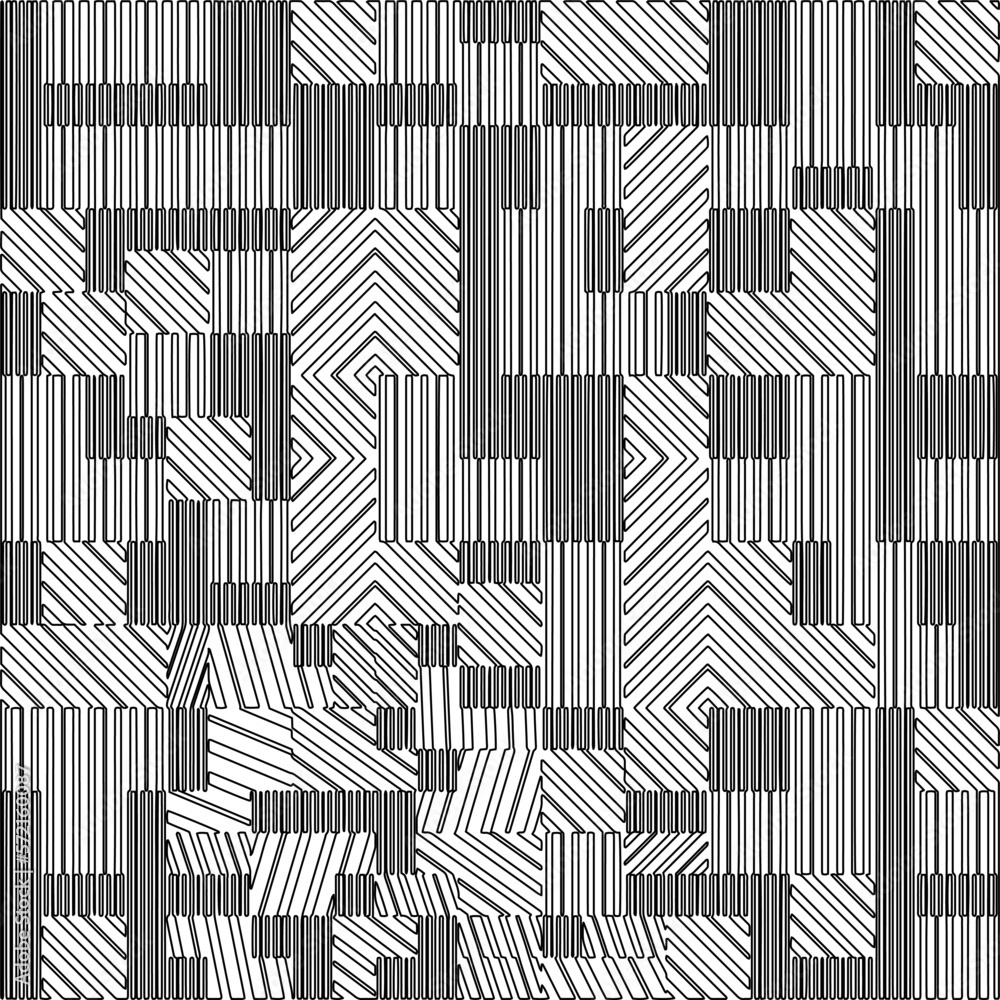 Abstract striped textured geometric pattern. Line Art Pattern. Abstract striped textured geometric pattern. Line Art Pattern.