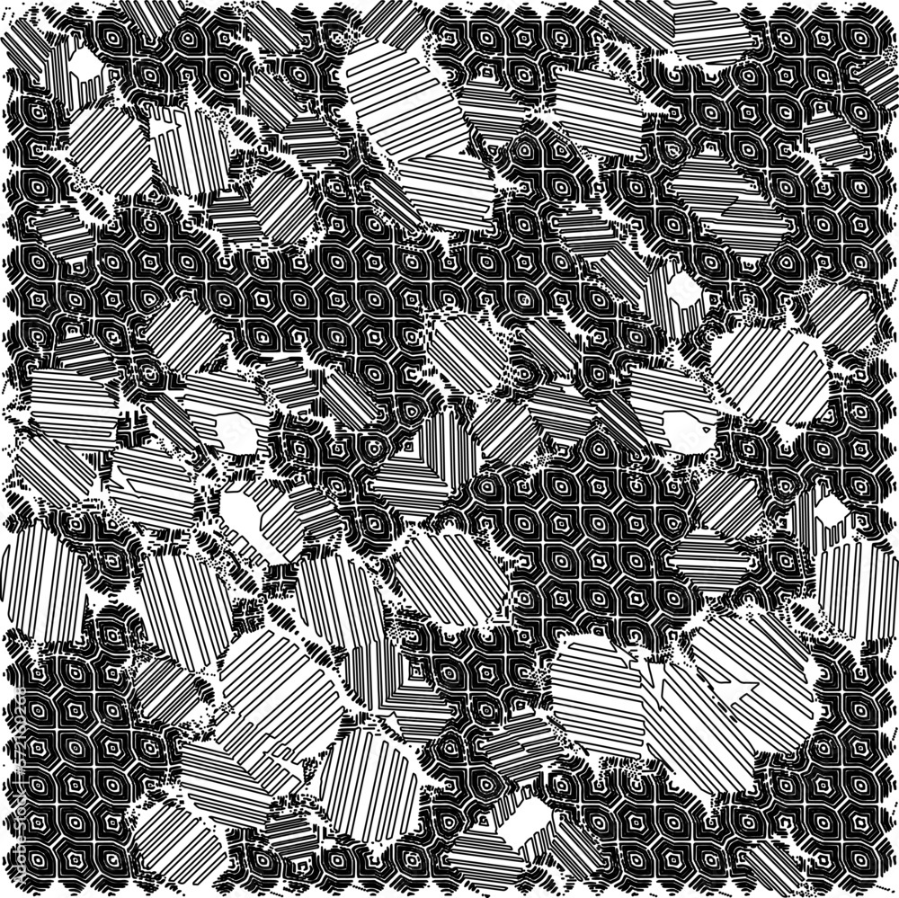 Abstract striped textured geometric pattern. Line Art Pattern. Abstract striped textured geometric pattern. Line Art Pattern.