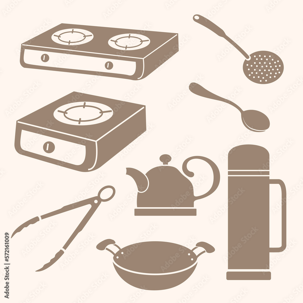 set of kitchen tools