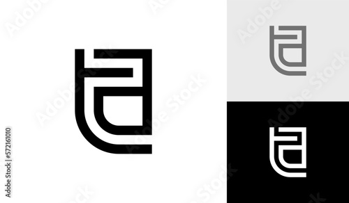 Letter TA initial monogram logo design vector photo