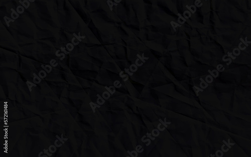 Crumpled black paper surface, abstract background. Black wrinkle recycle paper background